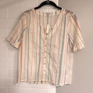 Madewell ruffle sleeve top